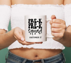Pre-K Squad SVG - Back to School Design (Black on White) SVG