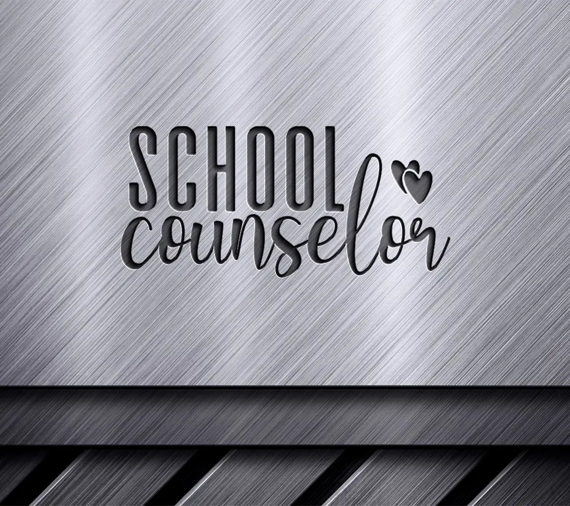  School Counselor Heart Logo SVG - Back to School Design SVG