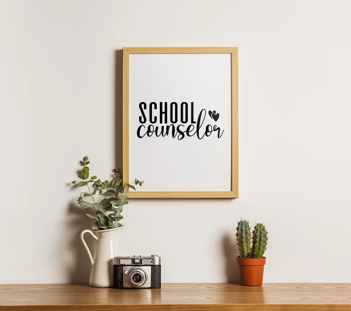  School Counselor Heart Logo SVG - Back to School Design SVG