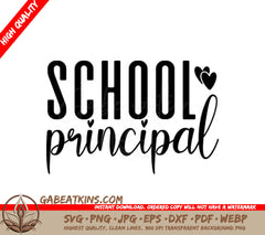 School Principal Heart Logo SVG -  Design SVG