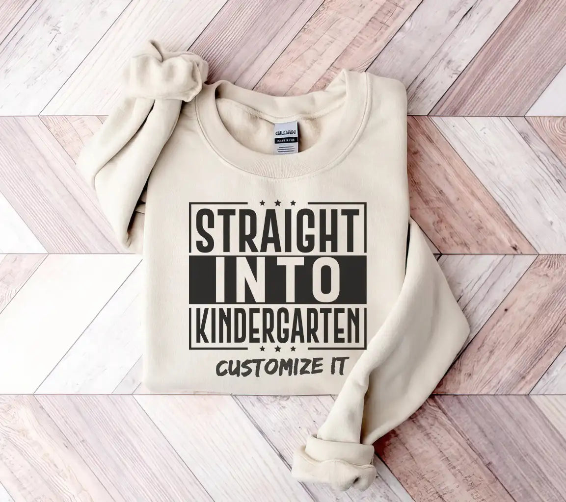 Straight Into Kindergarten SVG -  Sign SVG