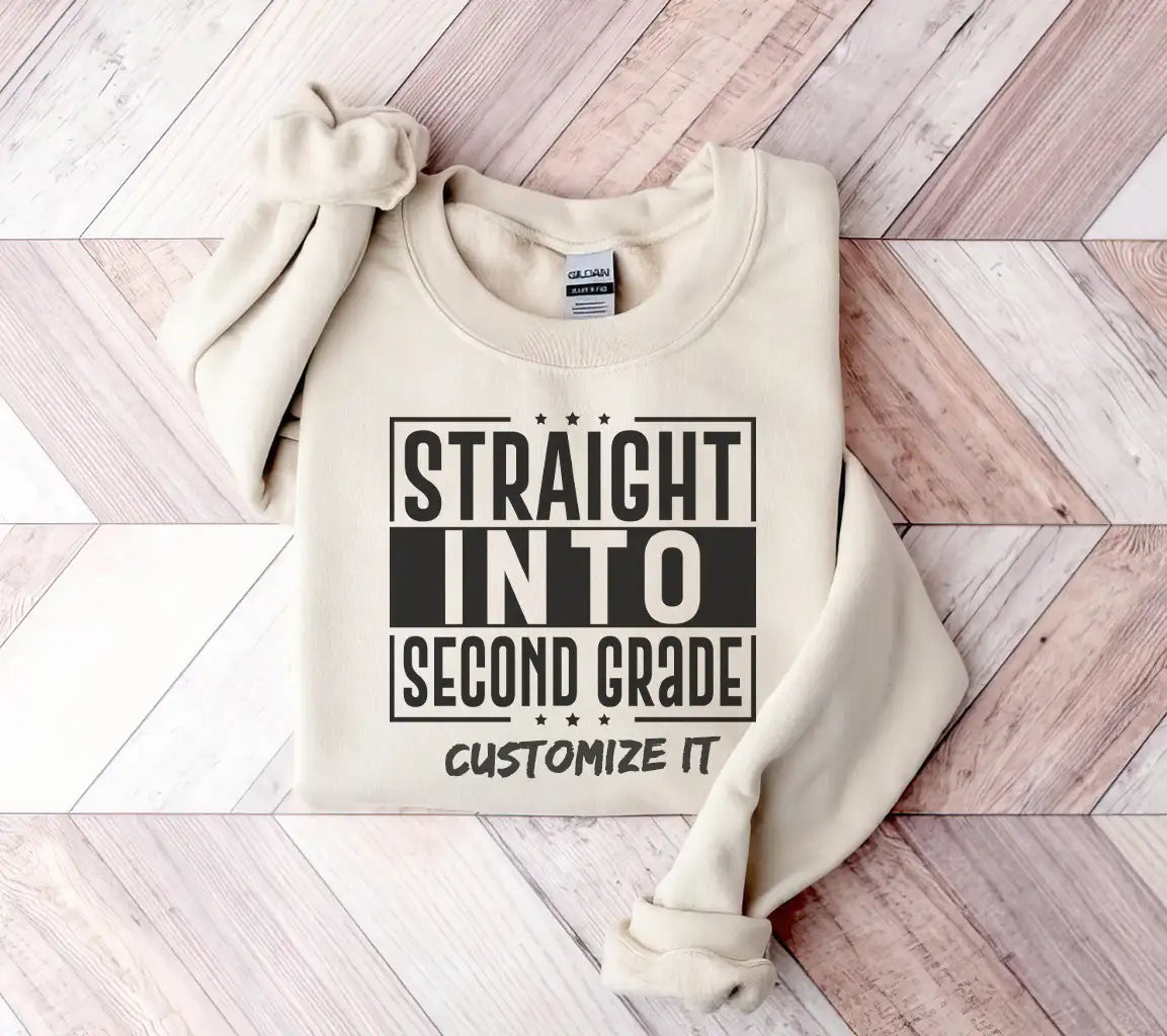 Straight Into Second Grade SVG -  Sign SVG