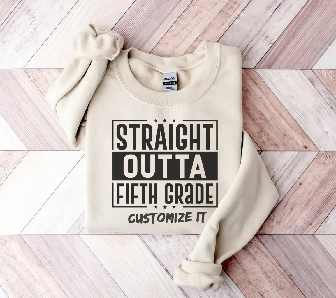 Straight Outta Fifth Grade SVG -  Sign SVG