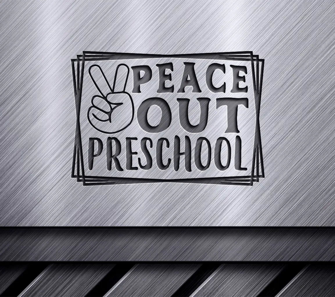 Peace Out Preschool SVG Logo -  Peace Sign SVG