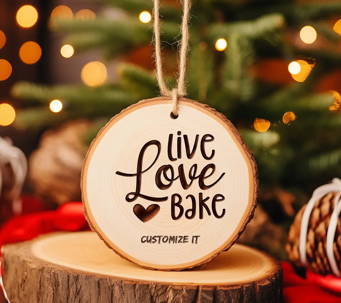 Live Love Bake SVG -  Heart Logo Design SVG