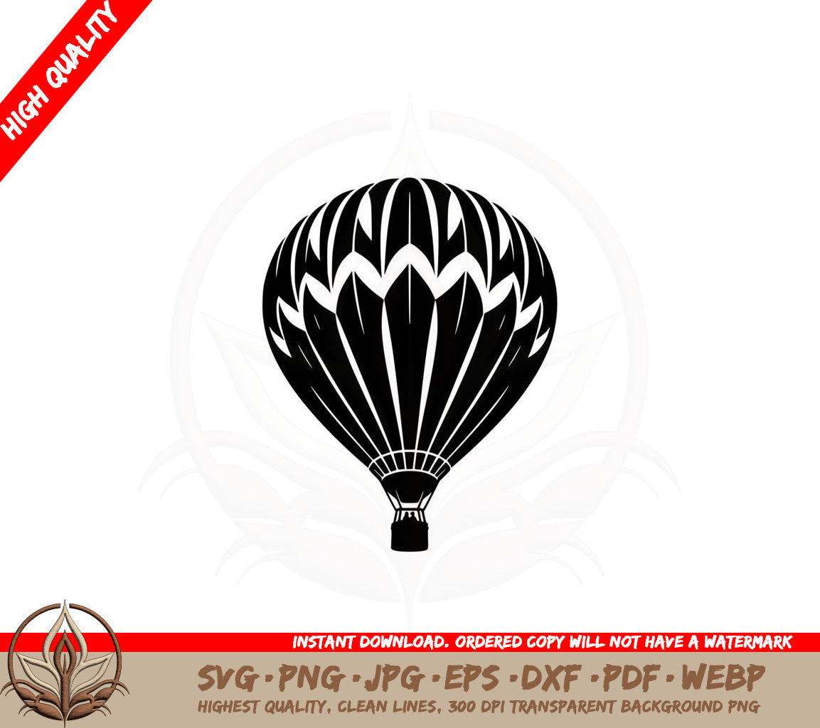 Balloon Soaring High SVG PNG JPG AI PDF DXF EPS and WebP Digital Download 