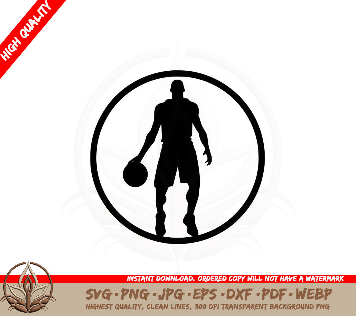 Basketball Court Warrior SVG - Digital Cut File for Cricut Silhouette and More 