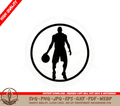 Basketball Court Warrior SVG - Digital Cut File for Cricut Silhouette and More 
