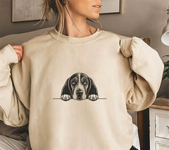 Basset Hound SVG -  Drawing with Paws in Front SVG
