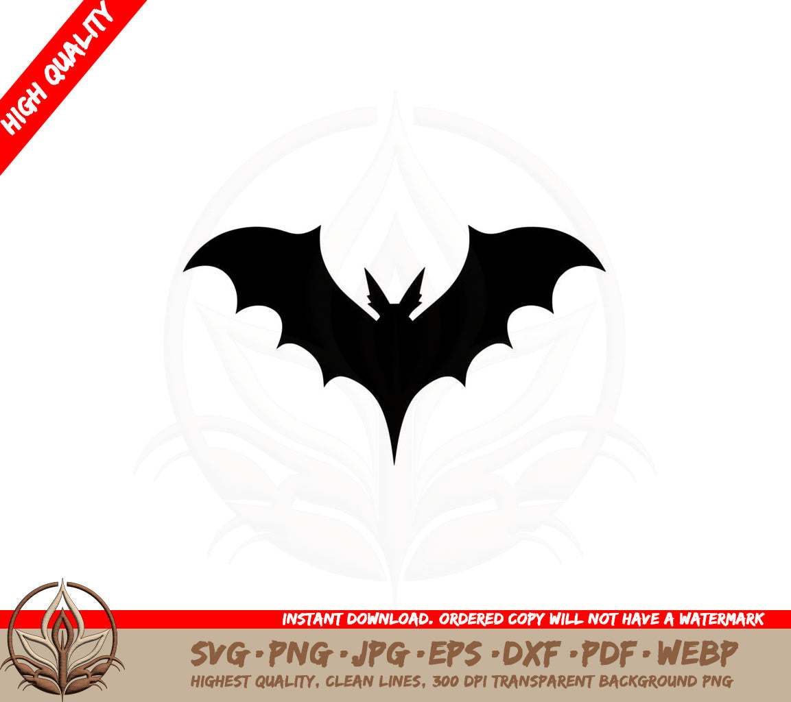 Bat in Flight SVG PNG JPG AI PDF DXF EPS and WebP Cut File 
