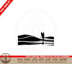 Beach Surfer - Digital Download SVG 