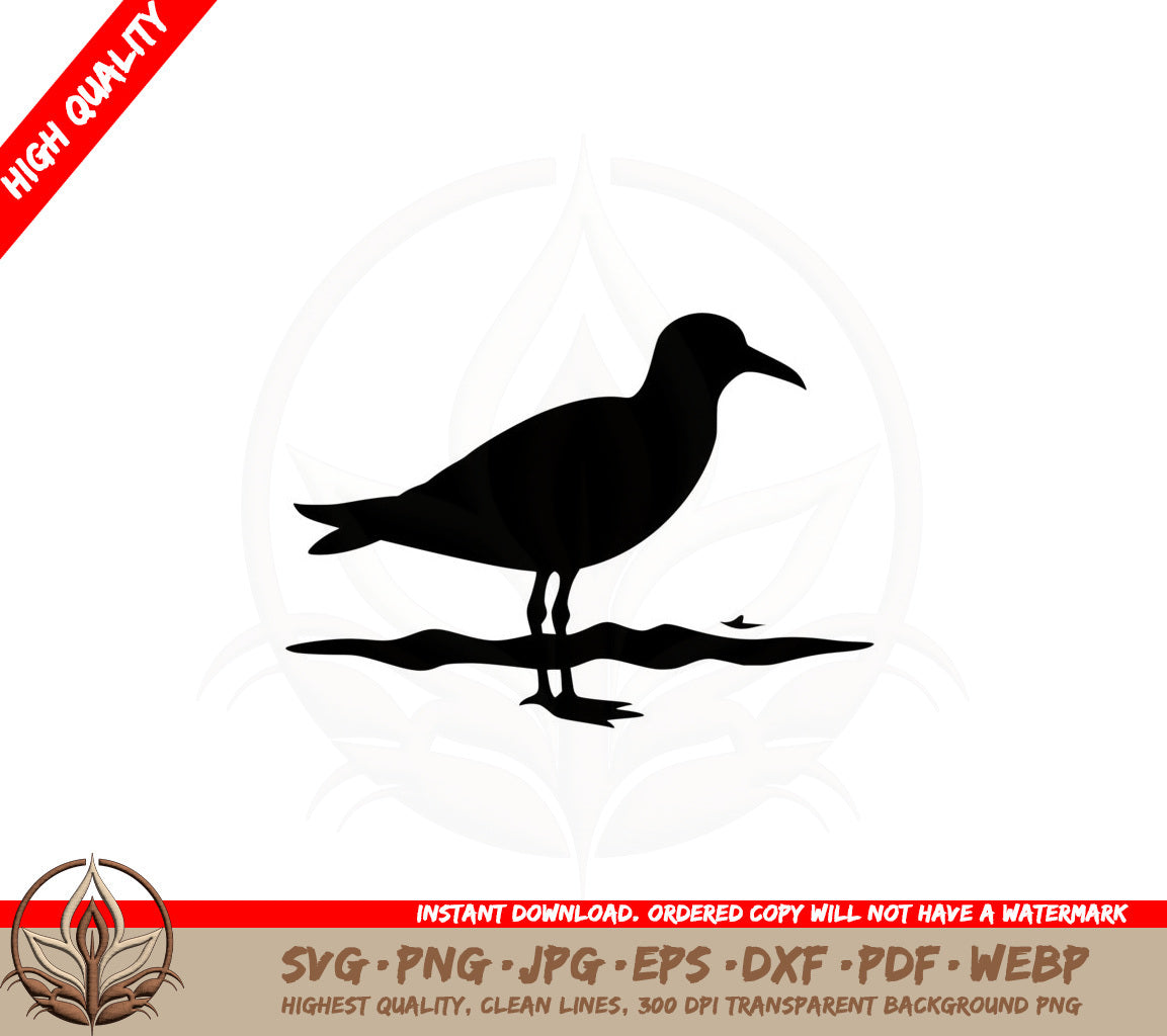 Beachside Seagull SVG PNG JPG AI PDF DXF EPS and WebP Digital Download 