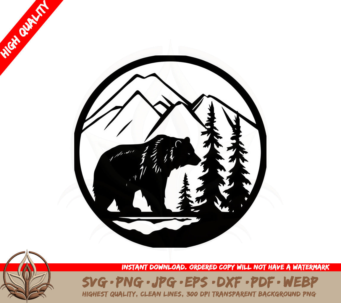 Bear Among Peaks SVG 