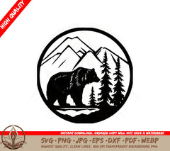 Bear Among Peaks SVG 