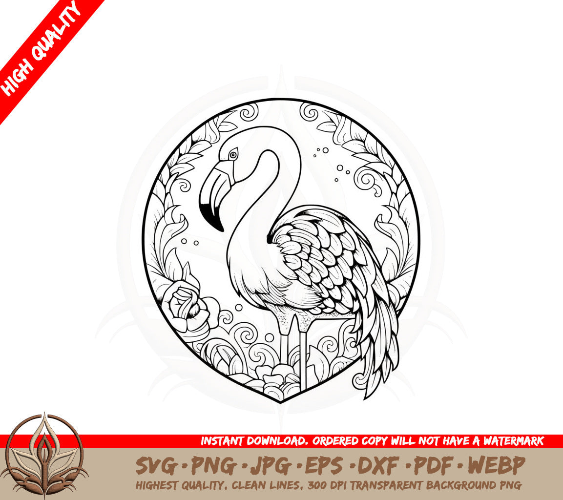 Beautiful Flamingo - Digital Download SVG 