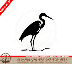 Beautiful Heron SVG Cut File Digital Download 