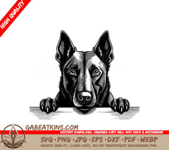 Belgian Laekenois Dog SVG -  Tabletop Portrait SVG