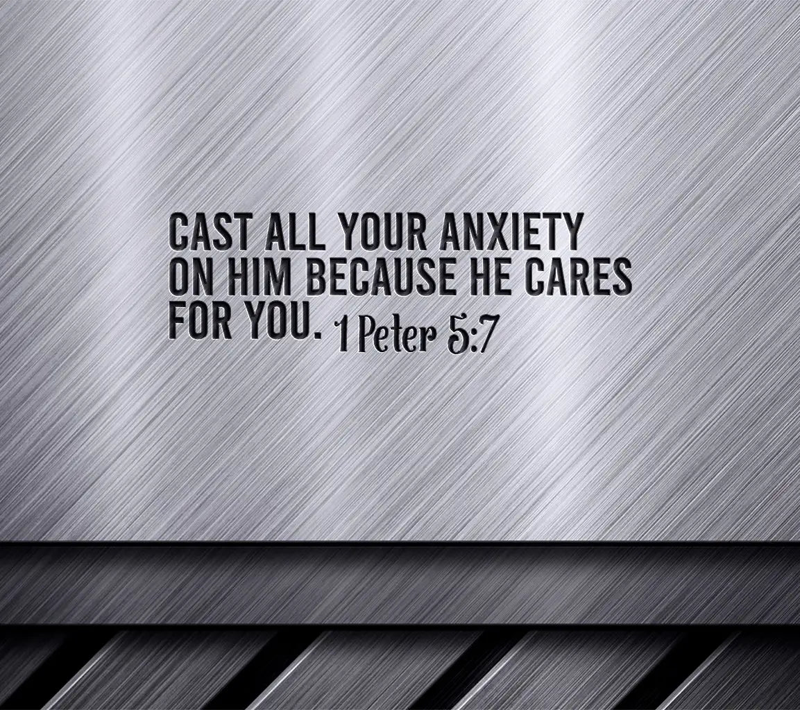 Cast Your Anxiety On Him SVG - Bible Verse T-Shirt Design SVG