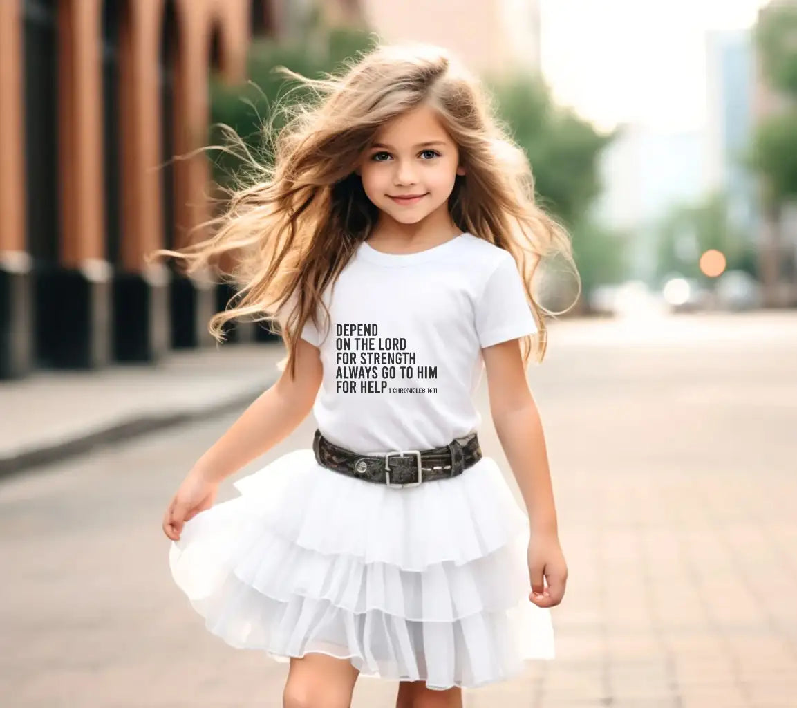 Depend On The Lord For Strength SVG - Bible Verse T-Shirt Design SVG