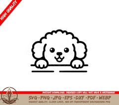 Bichon Adorable Peek SVG Cut File Download 

