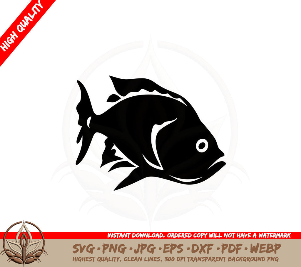 big mouth fish on pole svg Big Mouth Fish SVG