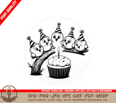 Birdy Birthday Celebration SVG 