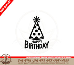 Birthday Celebration Hat SVG Cut File Download 