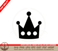 Birthday Crown SVG PNG JPG AI PDF DXF EPS and WebP - Digital Download 