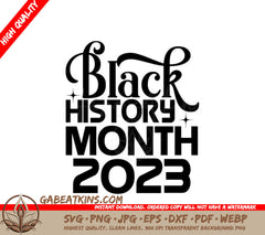 Black History Month 2023 Logo SVG -  Design SVG
