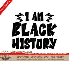 I Am Black History  Logo SVG SVG