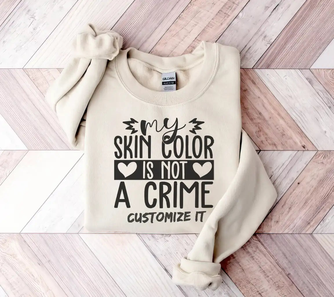 Black History Month My Skin Color Is Not A Crime SVG Design SVG