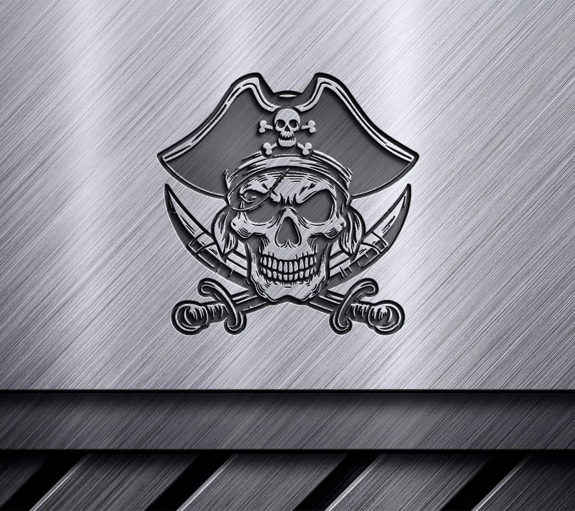  Pirate Skull with Crossed Swords SVG SVG