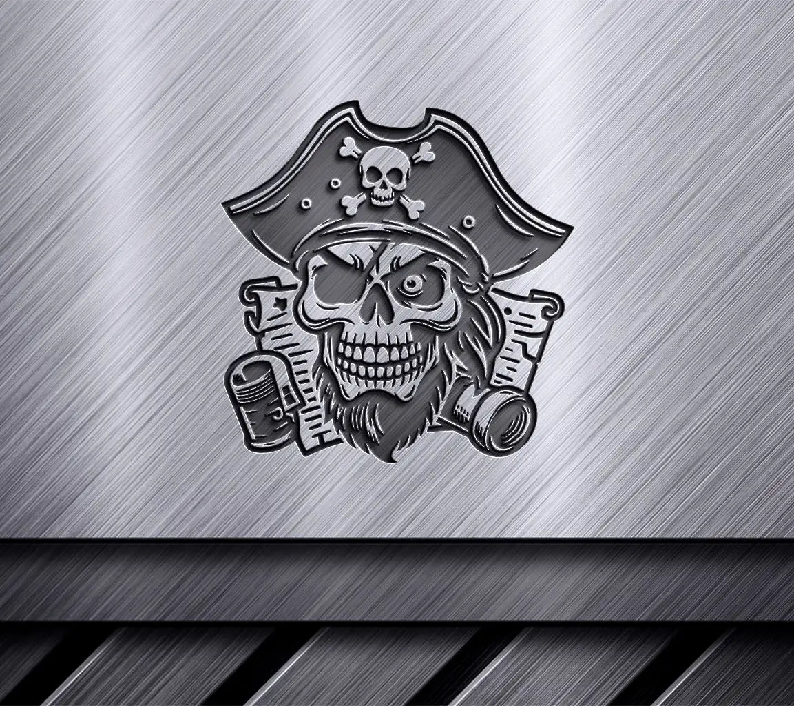  Pirate Skull SVG - Cartoon Illustration SVG