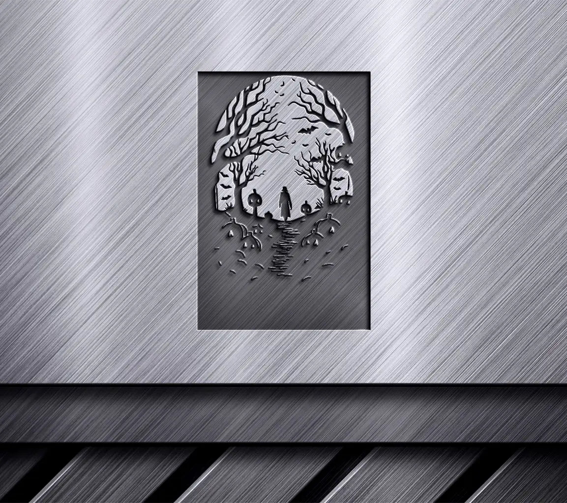  Cemetery Man Walking SVG - Sketch Illustration SVG