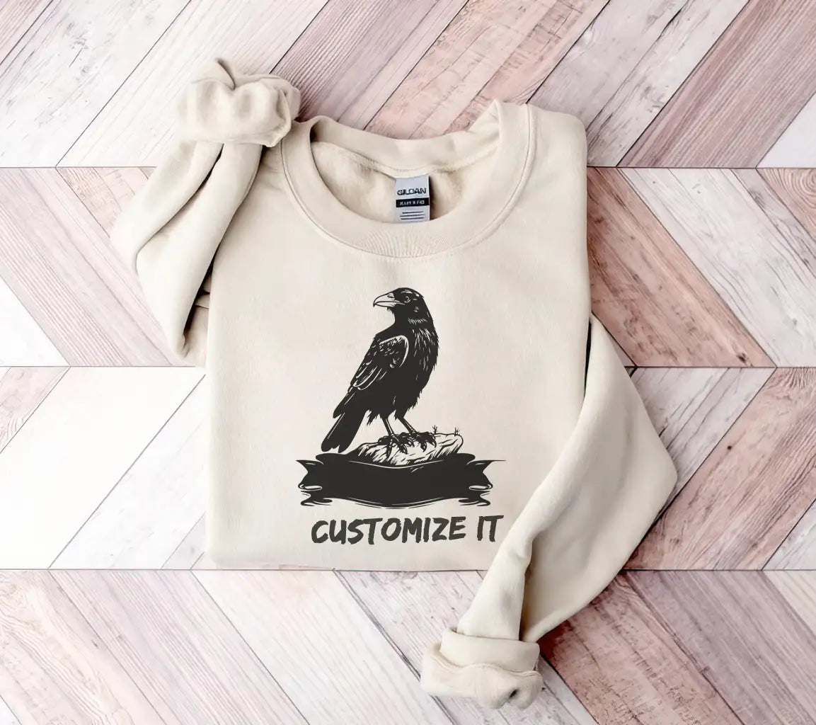 Black Crow on Rock SVG -   Drawing SVG