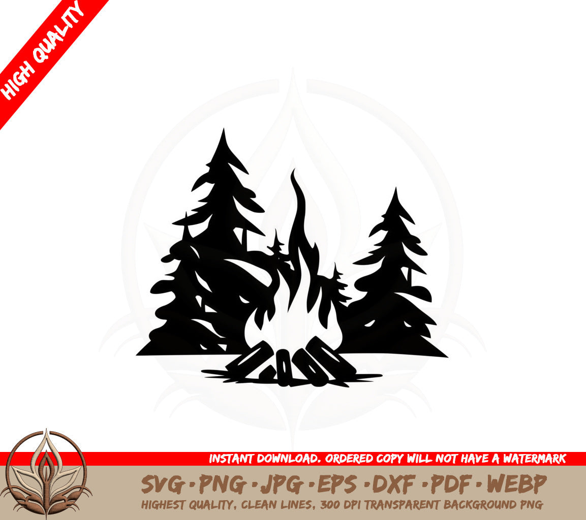 Blazing Bonfire SVG Cut File 