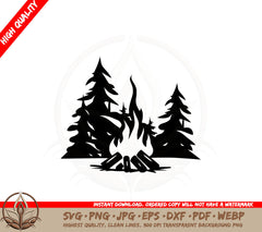 Blazing Bonfire SVG Cut File 