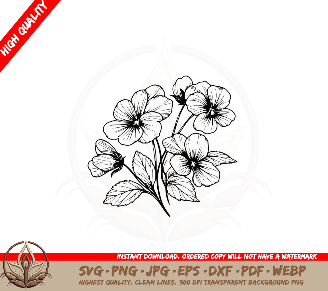 Blooming Ensemble SVG Cut File 