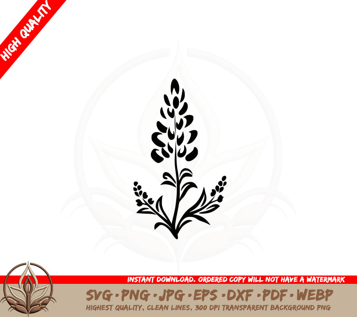 Blooming Plant SVG Cut File Download 