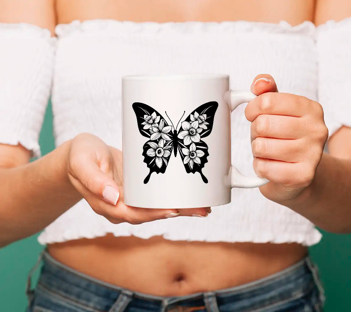 Blossom Adorned Butterfly