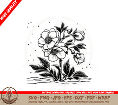 Blossoming Bouquet SVG PNG JPG AI PDF DXF EPS  WebP - Digital Download 