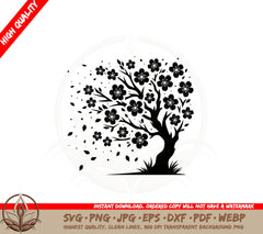 Blossoming Springtime SVG PNG JPG AI PDF DXF EPS and WebP Digital Download 