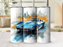 Blue Convertible Corvette Cityscape Watercolor Tumbler Wrap | 20oz Tumbler Wrap Sublimation Design PNG | Tumbler Wrap | 20oz_Tumbler_Wrap, corvette tumbler wrap, Digital_Download, Flare_Wrap, Modern_Wrap, Muscle Cars, Pink Tumbler Wrap, Street_Style, sublimation design, Sublimation_Art, Trendy_Tumbler, tumbler design, tumbler wrap, tumbler wrap png, Tumbler_Design | Gabe Atkins Designs