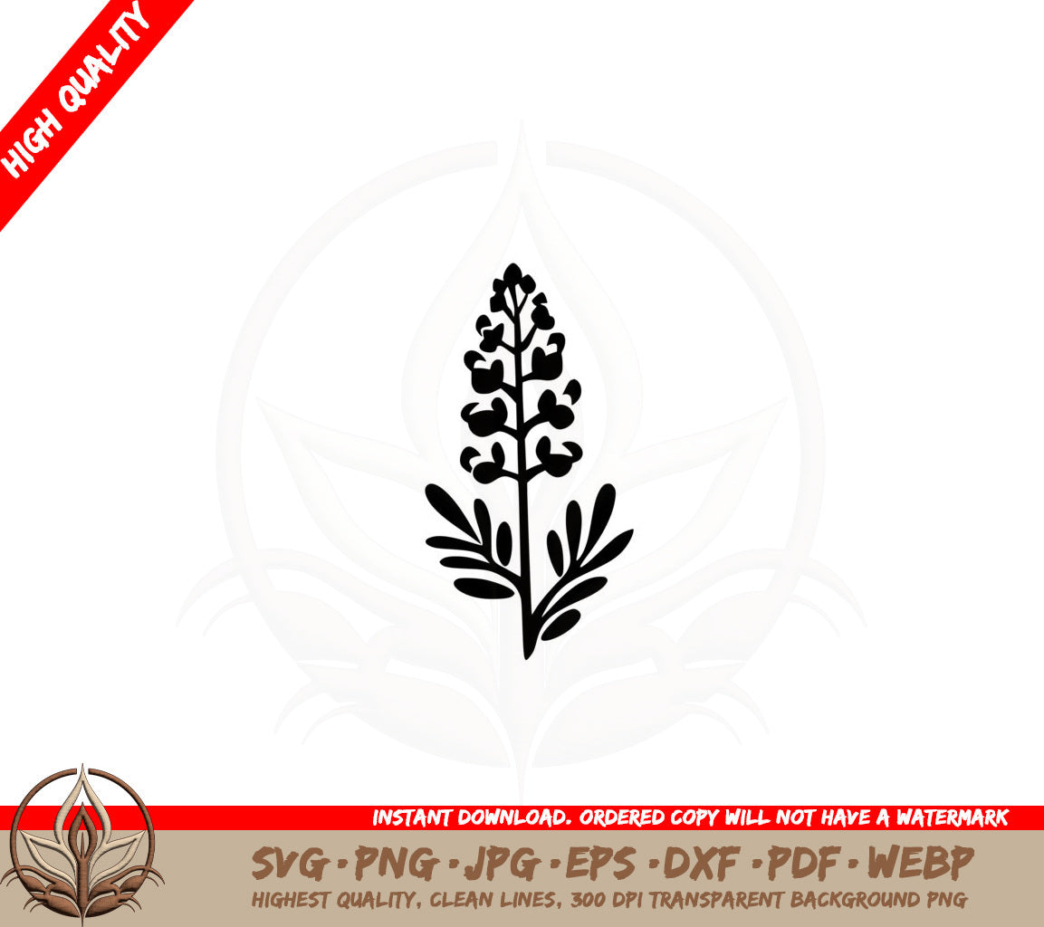 Bluebonnet Flower SVG PNG JPG AI PDF DXF EPS  WebP - Digital Download 