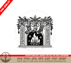 Boho Christmas Stockings SVG 