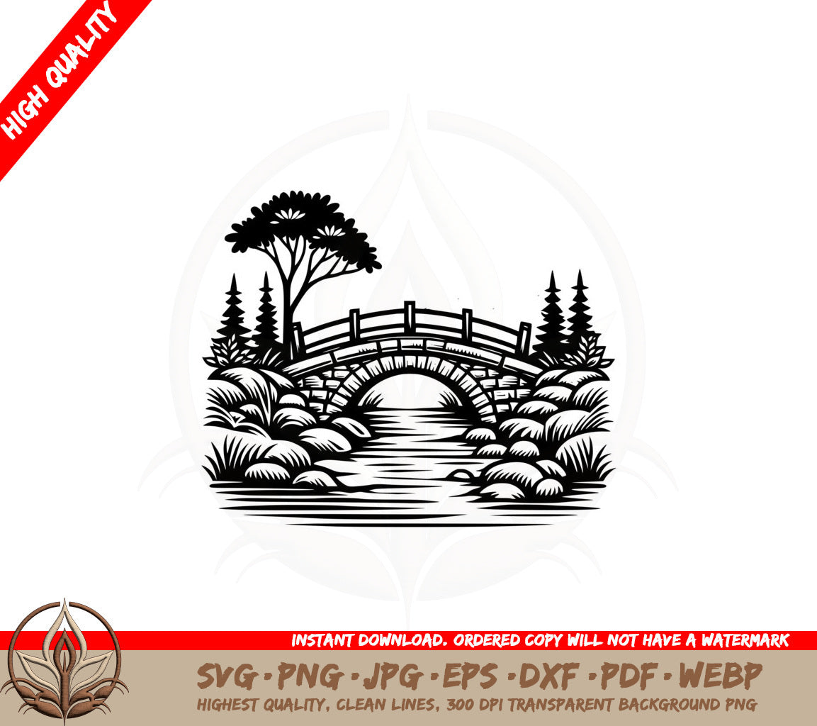 Botanical Garden Bridge SVG 