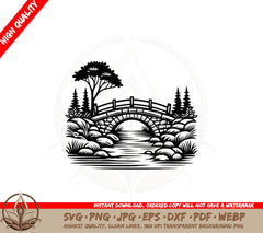 Botanical Garden Bridge SVG 