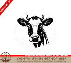 Bovine Portrait SVG 