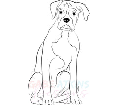 Boxer Dog SVG Silhouette Outlines Clipart Bundle | SVG, PNG, EPS, DFX, | SVG, PNG, EPS, DFX, JPG, PDF, WEBP Instant Download Digital File