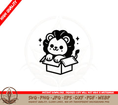Boxy Lion Cub SVG 
